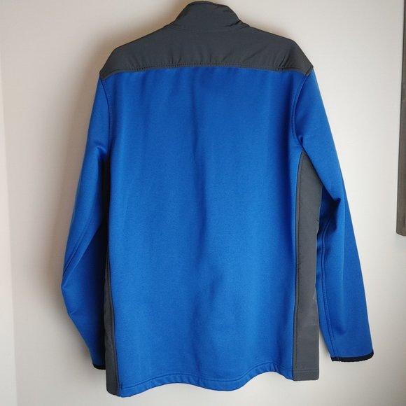 American Eagle Outfitters Men's Sz L Neoprene Jacket Blue and Gray - Picture 6 of 8